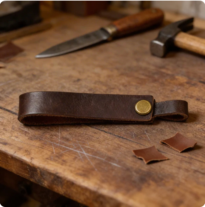 Cowhide Key Chain