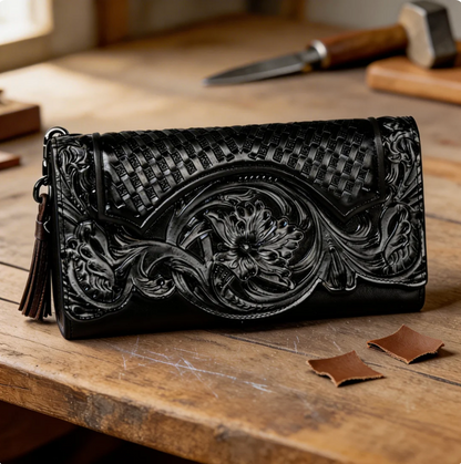 Women's Floral Cowhide Wallet